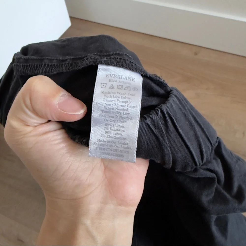 Everlane The Easy High Waist Black Shorts Cotton Blend Size 4 Women’s - Picture 7 of 7